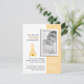 Brown Bunny Foto Birthday Kaart (Staand voorkant)