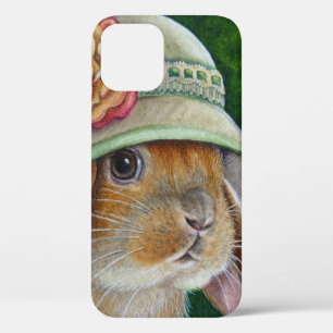 Brown Bunny Rabbit in Spring Bonnet Waterverf Art Case-Mate iPhone Case
