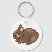 Brown Bunny Rabbit Sleutelhanger (Voorkant)