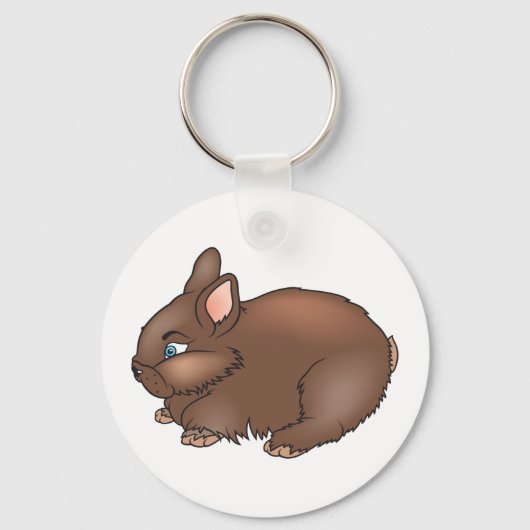 Brown Bunny Rabbit Sleutelhanger (Voorkant)