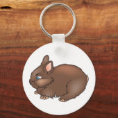 Brown Bunny Rabbit Sleutelhanger (Voorkant)