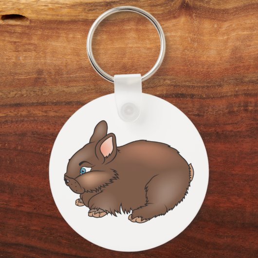 Brown Bunny Rabbit Sleutelhanger (Voorkant)
