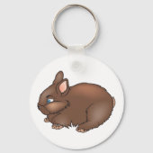 Brown Bunny Rabbit Sleutelhanger (Achterkant)