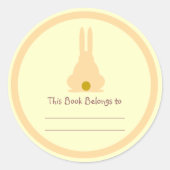 Brown Bunny Ronde Sticker (Voorkant)