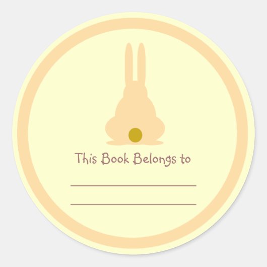 Brown Bunny Ronde Sticker (Voorkant)