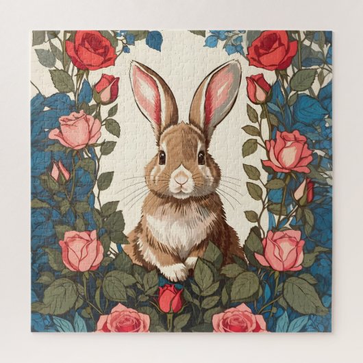 Brown Bunny Roos Tuin Legpuzzel (Verticaal)