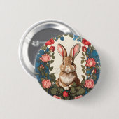 Brown Bunny Roos Tuin Ronde Button 5,7 Cm (Voorkant /achterkant)