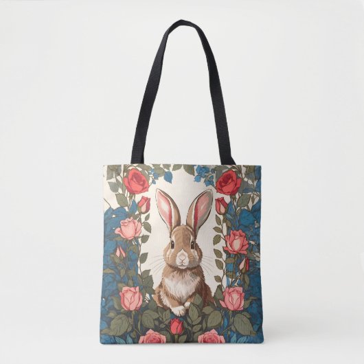 Brown Bunny Roos Tuin Tote Bag (Voorkant)