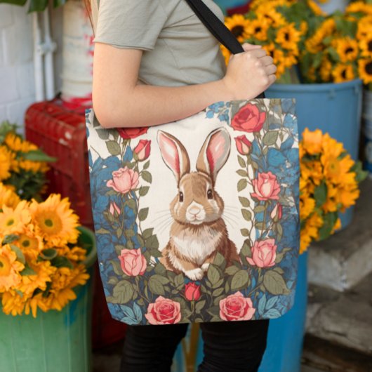 Brown Bunny Roos Tuin Tote Bag