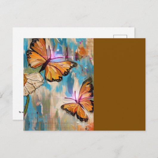 Brown Butterflies Briefkaart (Voorkant / Achterkant)
