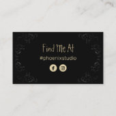 Brown Butterfly Taxidermist Visitekaartje (Achterkant)