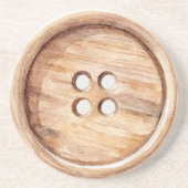 Brown Button Zandsteen Onderzetter (Voorkant)