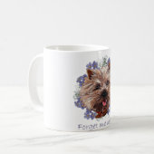 Brown Cairn Terrier Vergeet me-niet Koffiemok (Voorkant links)
