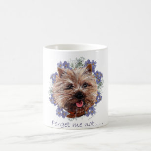 Brown Cairn Terrier Vergeet me-niet Koffiemok