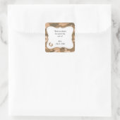 Brown Camo Baby shower Favoriete label w/feet (Tas)