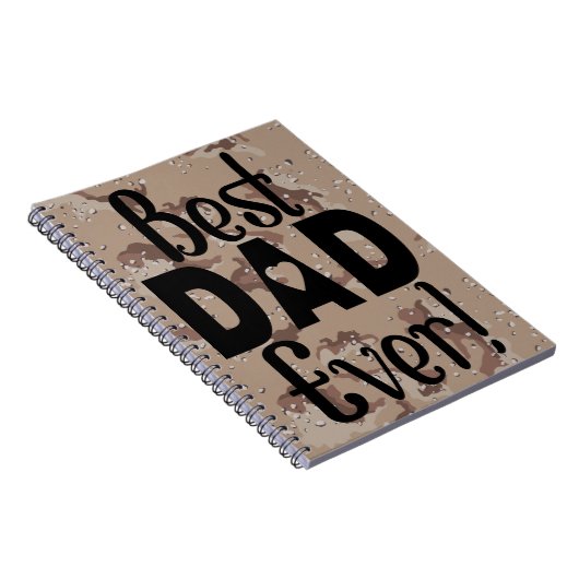 Brown Camo | Beste Pap Ever Gift Notitieboek (Rechterzijde)
