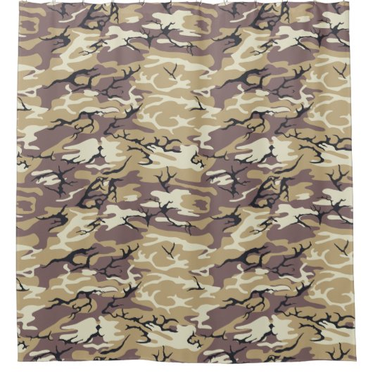 Brown Camo Douchegordijn (Voorkant)