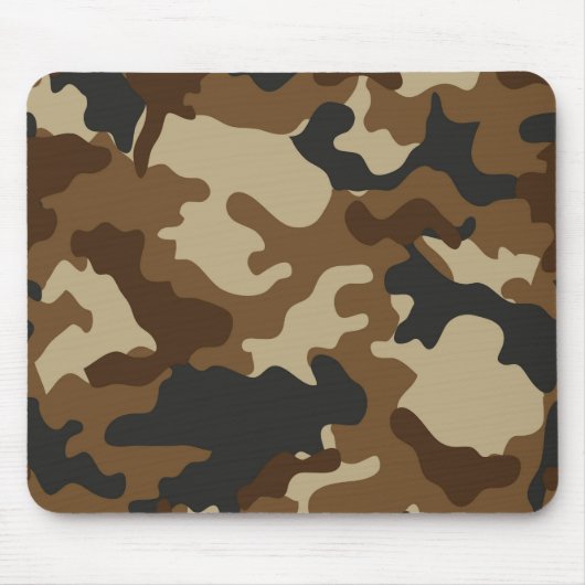 Brown Camo Mousepad Muismat (Voorkant)
