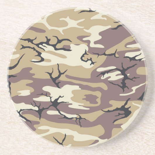 Brown Camo Zandsteen Onderzetter (Voorkant)