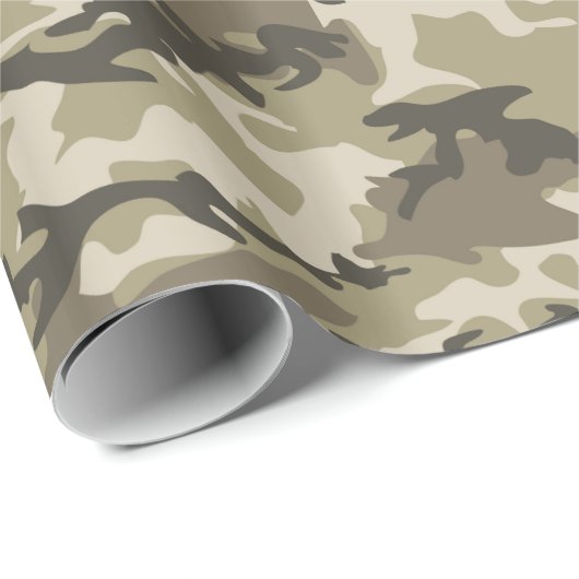 Brown Camouflage Cadeaupapier (Rol Hoek)