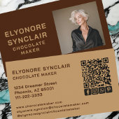 Brown Caramel Chocolate Maker Personal Photo Visitekaartje