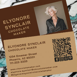 Brown Caramel Chocolate Maker Personal Photo Visitekaartje