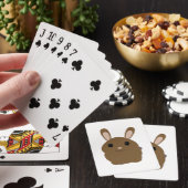 Brown Cartoon Bunny Pokerkaarten (Insitu)
