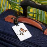 Brown Cartoon Dog Skipping Jump Rope Bagagelabel<br><div class="desc">Make your bags stand out at the airport with these energetic skipping dog luggage tags. The design features a cheerful brown cartoon puppy jumping rope, ensuring your suitcase is easy to spot on the carousel. Perfect for travelers who love animals and fitness, these durable tags add a whimsical and humorous...</div>