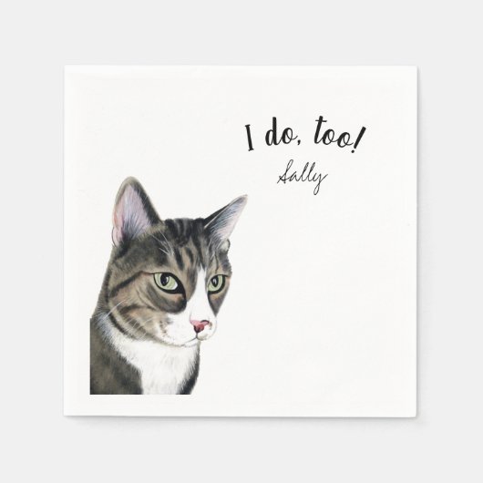 Brown Cat Cocktail Napkins Servet (Voorkant)