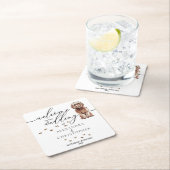 Brown Cavapoo Hondenpuppy Welkom op de bruiloft Kartonnen Onderzetters (Insitu)