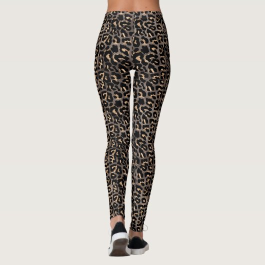 Brown Cheetah Vrouwen Leggings (Achterkant)