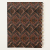 Brown Chevron Wood Pattern | Je past je aan Planner (Achterkant)