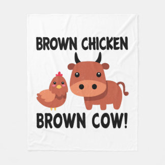 Brown Chicken Brown Cow Fleece Deken
