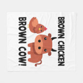 Brown Chicken Brown Cow Fleece Deken (Voorkant (Horizontaal))