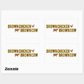 Brown Chicken Brown Cow Rechthoekige Sticker (Vel)