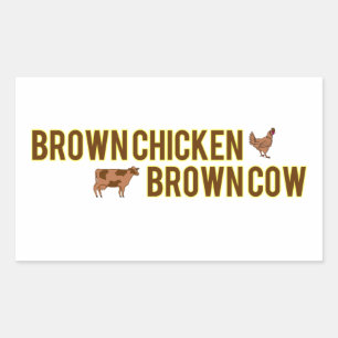 Brown Chicken Brown Cow Rechthoekige Sticker