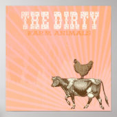 BROWN CHICKEN BROWN KOE PRINT (Voorkant)