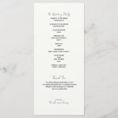 Brown Chickens Watercolor Country Wedding Program Menu (Achterkant)