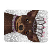 Brown Chihuahua en Tiara Magneet (Horizontaal)