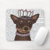 Brown Chihuahua en Tiara Muismat (Met muis)