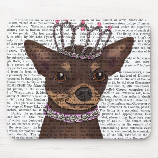 Brown Chihuahua en Tiara Muismat (Voorkant)