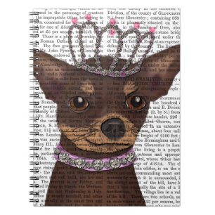 Brown Chihuahua en Tiara Notitieboek