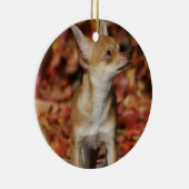 Brown Chihuahua Puppy Keramisch Ornament (Rechts)