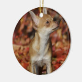 Brown Chihuahua Puppy Keramisch Ornament (Links)