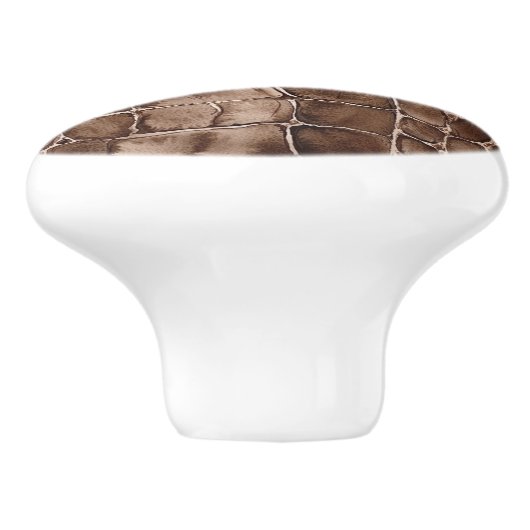 Brown Chocolate Snoep Keramische Knop (Zijkant)