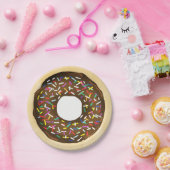 Brown Chocolate Sprinkle Donuts Birthday Party Papieren Bordje (Feest)