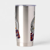 Brown Clan Badge & Tartan Geïsoleerde Drinkbeker (Links)