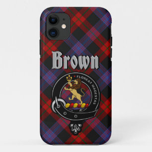 Brown Clan Badge & Tartan Telefoonhoesje Case-Mate iPhone Case