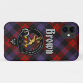 Brown Clan Badge & Tartan Telefoonhoesje Case-Mate iPhone Case (Achterkant (horizontaal))