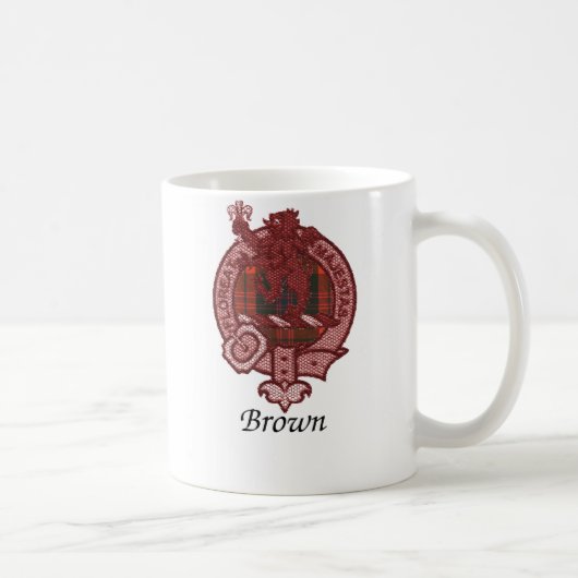 Brown Clan Crest Koffiemok (Rechts)
